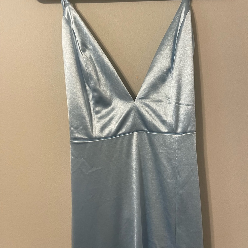 Baby blue ball gown